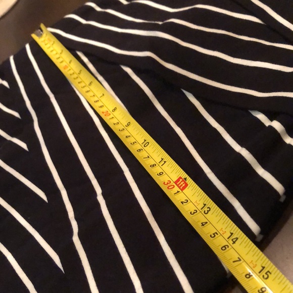 WHBM Striped V-Neck pretty collar crossover style stretchy spandex blend dress - Picture 14 of 15